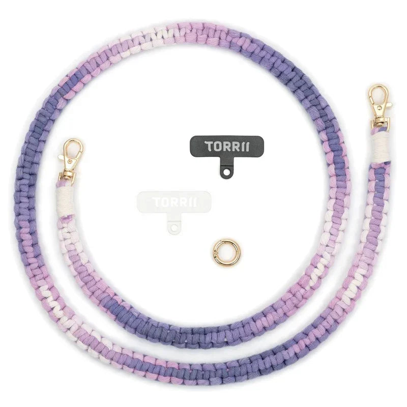 Torrii Knotty Braided Crossbody Strap – Purple - Tashqila Torrii Knotty Braided Crossbody Strap – Purple - Tashqila